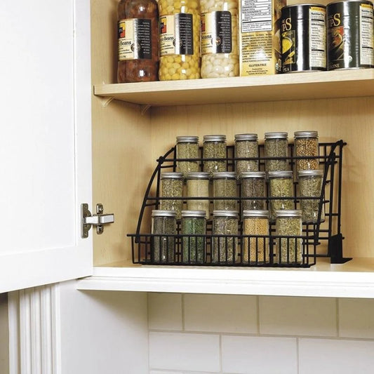 3 Floors Black Spice Organizer Retractable Kitchen Storage Organiser Saving Kitchen