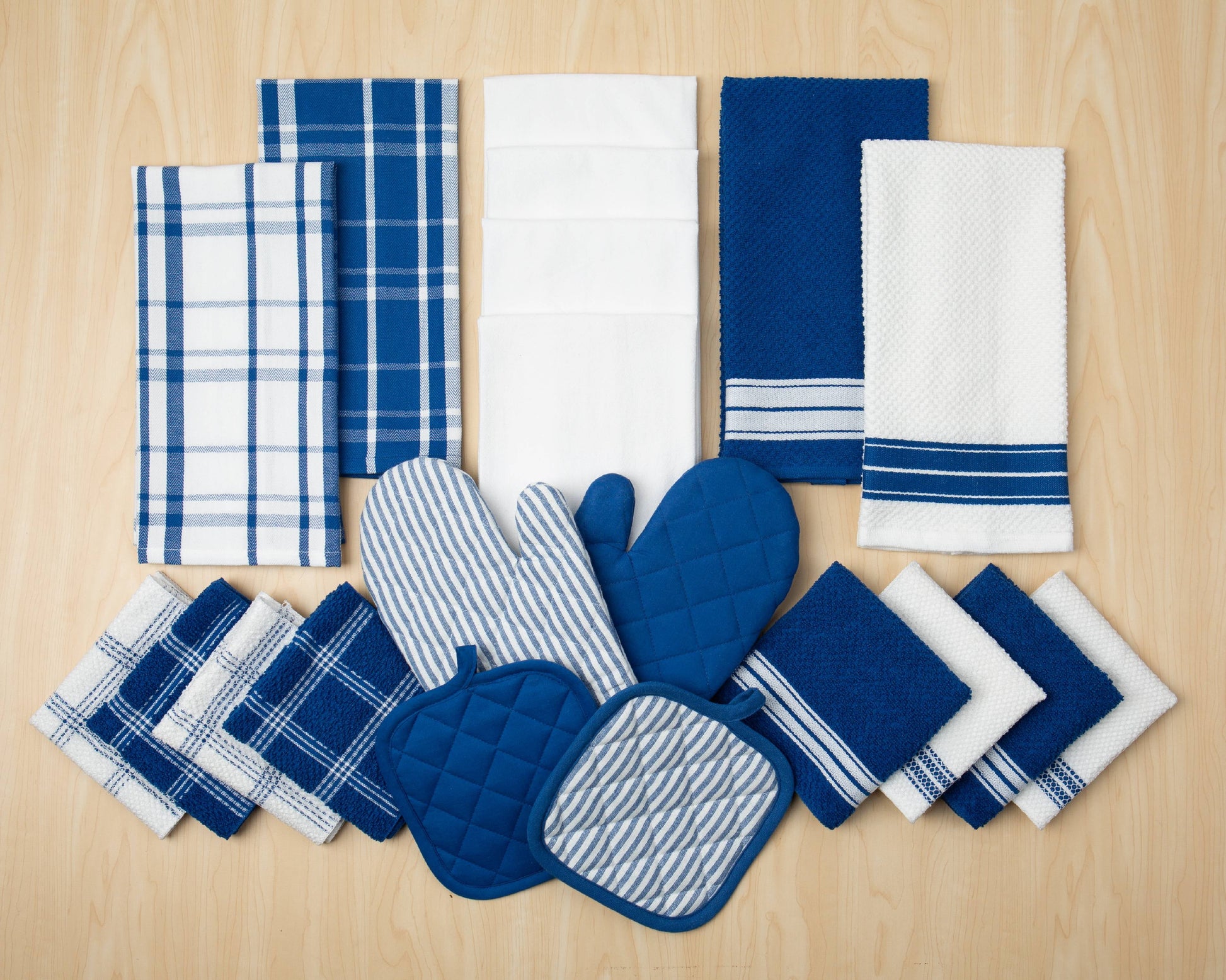 , 20 Piece Set, Terry & Flat Kitchen Towel, Dish Cloth, Flour Sack, Oven Mitt, Pot Holder