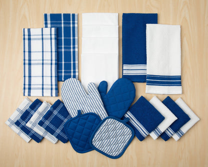 , 20 Piece Set, Terry & Flat Kitchen Towel, Dish Cloth, Flour Sack, Oven Mitt, Pot Holder